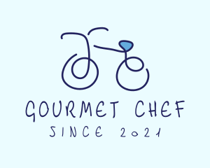 Blue Bicycle Bike  logo design