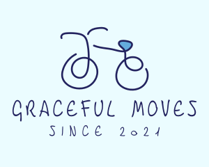 Blue Bicycle Bike  logo design