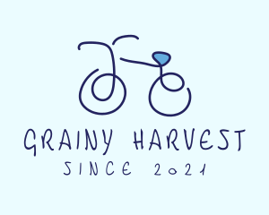 Blue Bicycle Bike  logo design