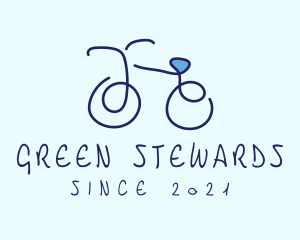 Blue Bicycle Bike  logo design