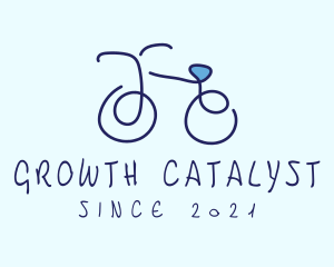 Blue Bicycle Bike  logo design