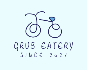 Blue Bicycle Bike  logo design