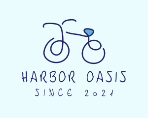 Blue Bicycle Bike  logo design