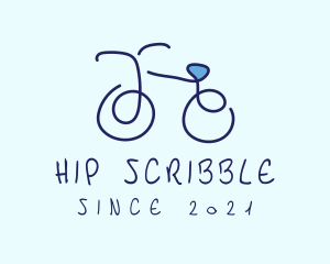 Blue Bicycle Bike  logo design