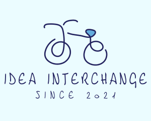 Blue Bicycle Bike  logo design