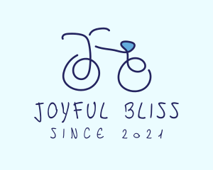 Blue Bicycle Bike  logo design