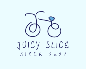 Blue Bicycle Bike  logo design