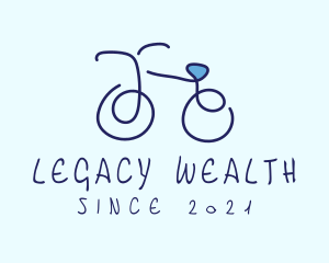 Blue Bicycle Bike  logo design