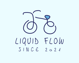 Blue Bicycle Bike  logo design