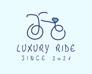 Blue Bicycle Bike  logo design