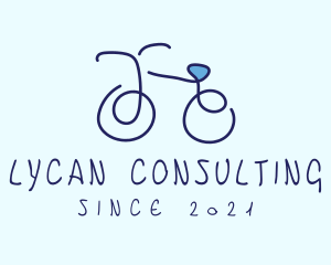 Blue Bicycle Bike  logo design