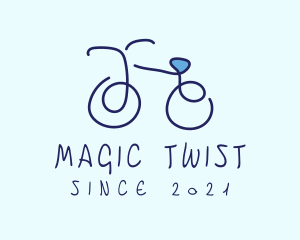 Blue Bicycle Bike  logo design