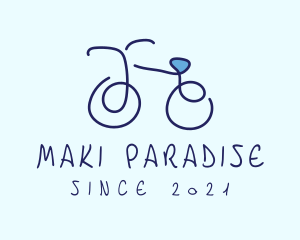 Blue Bicycle Bike  logo design