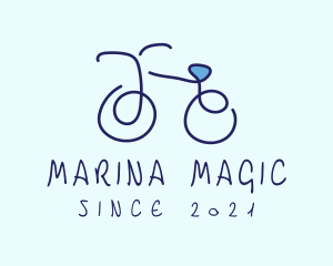 Blue Bicycle Bike  logo design