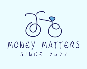 Blue Bicycle Bike  logo design