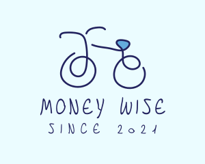 Blue Bicycle Bike  logo design