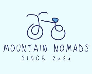 Blue Bicycle Bike  logo design