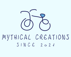 Blue Bicycle Bike  logo design