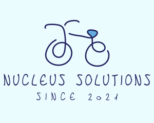 Blue Bicycle Bike  logo design