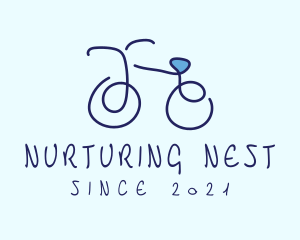 Blue Bicycle Bike  logo design