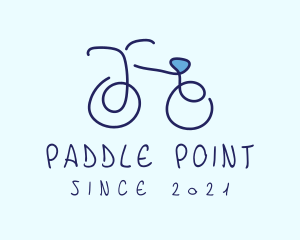 Blue Bicycle Bike  logo design