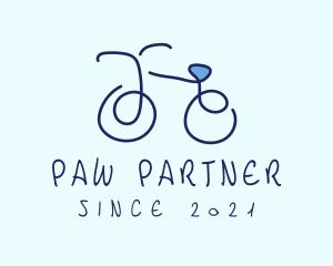 Blue Bicycle Bike  logo design