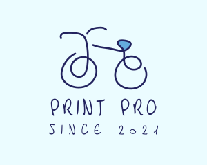 Blue Bicycle Bike  logo design