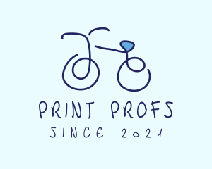 Blue Bicycle Bike  logo design