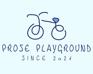 Blue Bicycle Bike  logo design