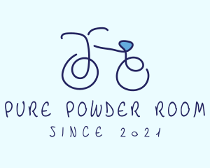 Blue Bicycle Bike  logo design