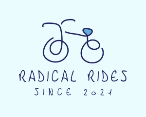 Blue Bicycle Bike  logo design