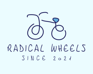 Blue Bicycle Bike  logo design