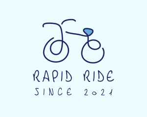 Blue Bicycle Bike  logo design