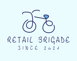 Blue Bicycle Bike  logo design