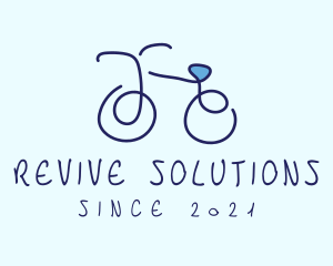 Blue Bicycle Bike  logo design