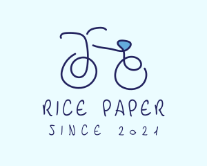 Blue Bicycle Bike  logo design