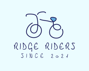 Blue Bicycle Bike  logo design