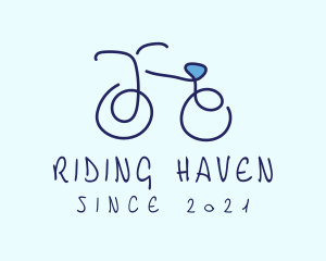 Blue Bicycle Bike  logo design