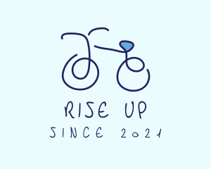 Blue Bicycle Bike  logo design