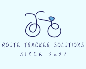 Blue Bicycle Bike  logo design