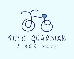 Blue Bicycle Bike  logo design