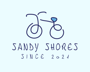 Blue Bicycle Bike  logo design