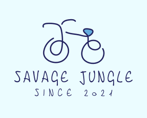 Blue Bicycle Bike  logo design