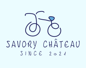 Blue Bicycle Bike  logo design