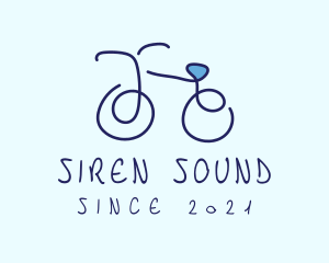 Blue Bicycle Bike  logo design