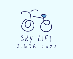 Blue Bicycle Bike  logo design