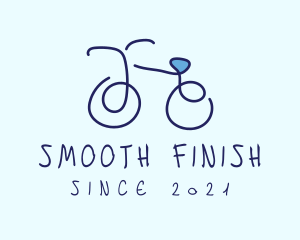 Blue Bicycle Bike  logo design