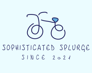 Blue Bicycle Bike  logo design