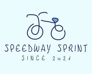 Blue Bicycle Bike  logo design