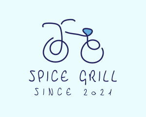 Blue Bicycle Bike  logo design